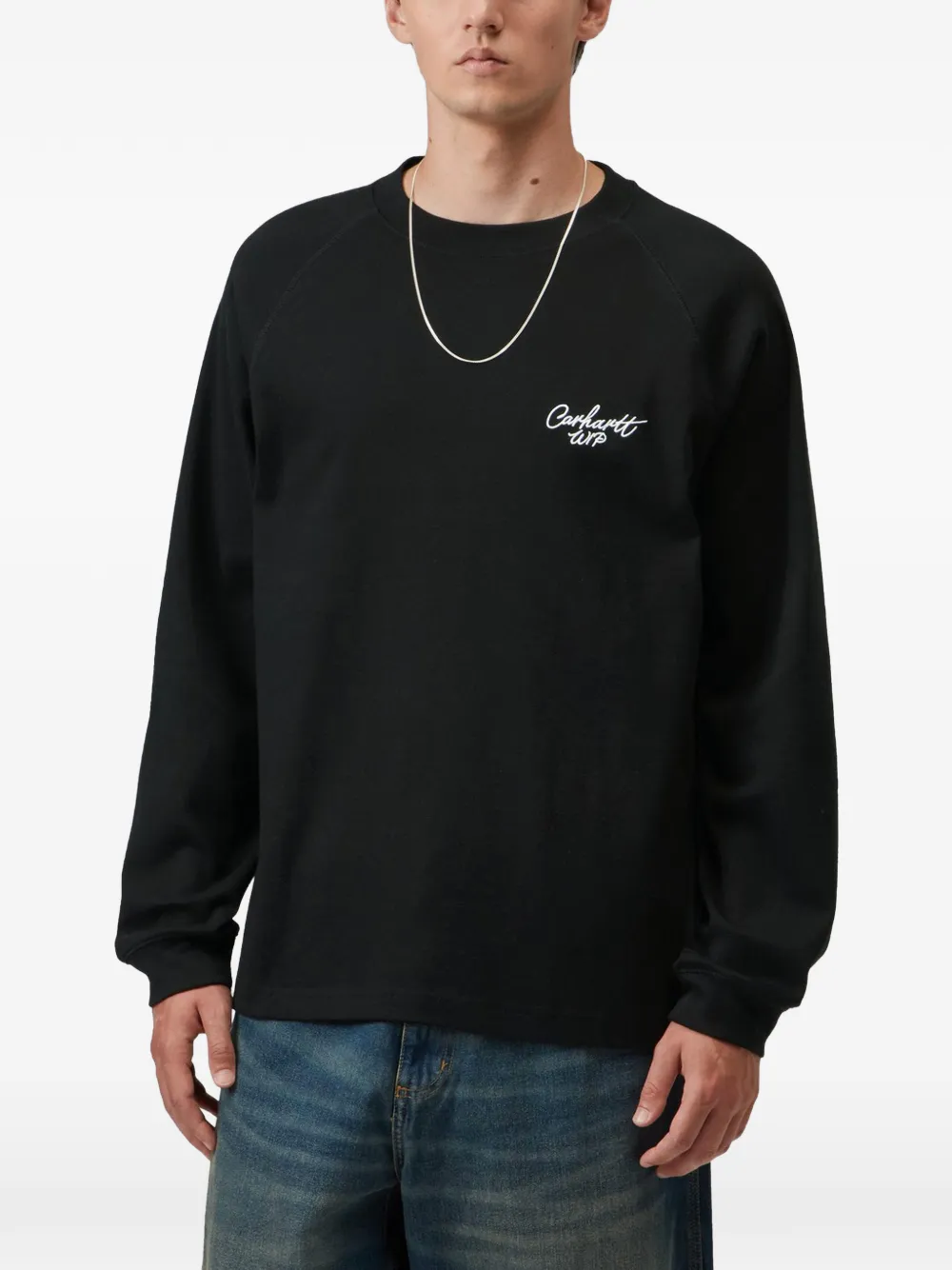 Carhartt WIP Signature T-shirt met lange mouwen Zwart