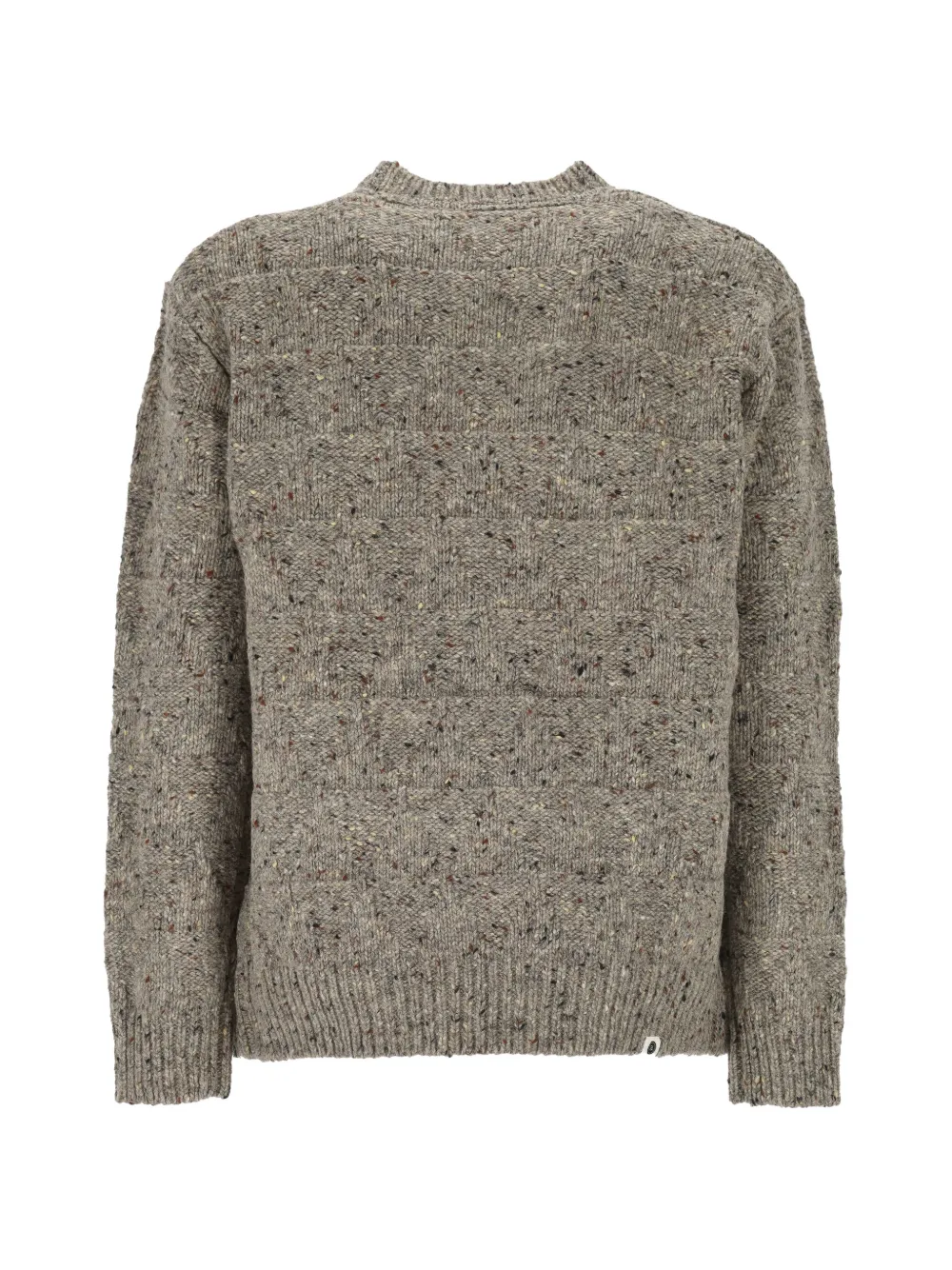 ANERKJENDT basket-weave flecked sweater Grijs