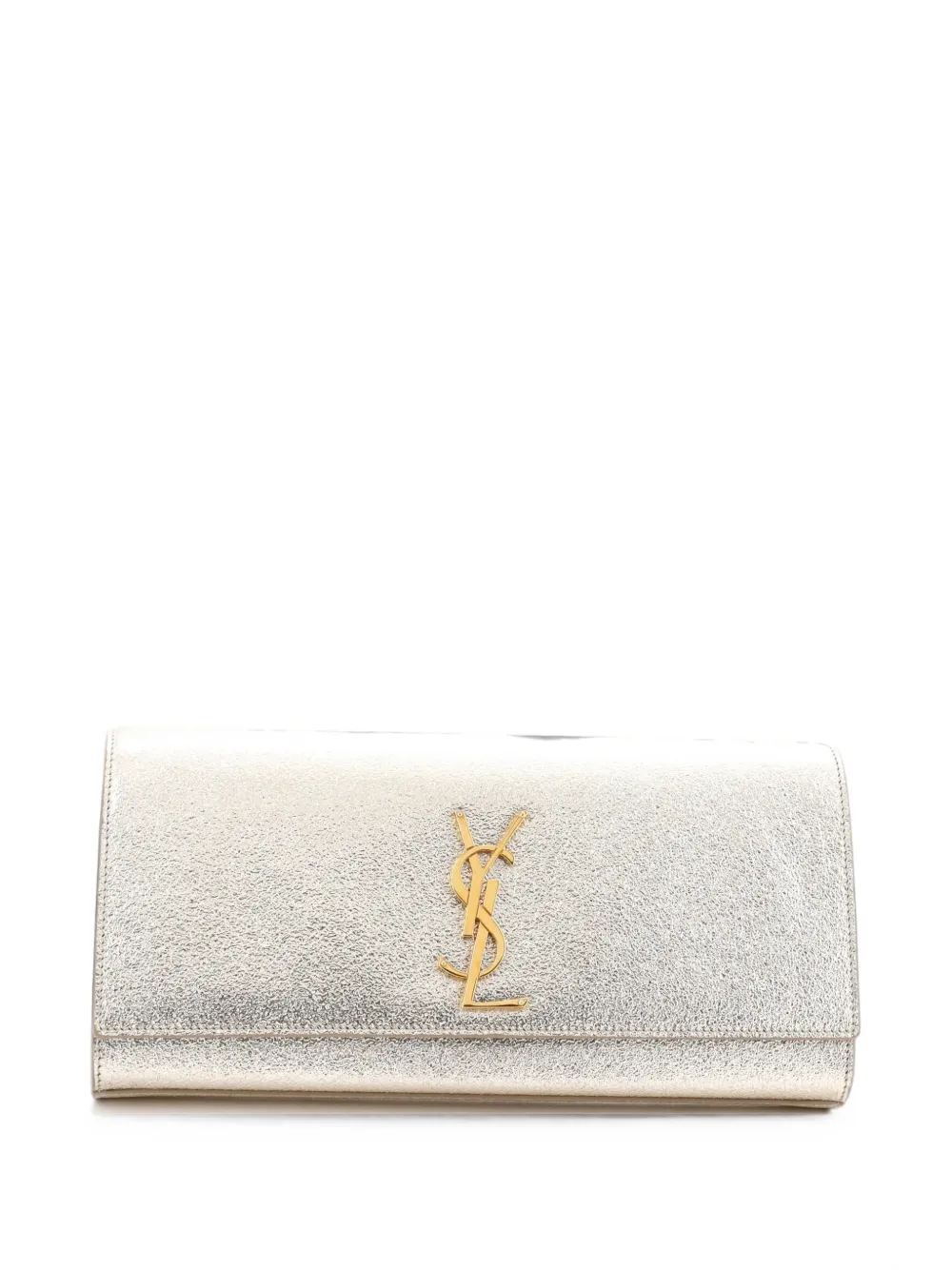 Saint Laurent Pre-Owned Classic Monogram Metallic Calfskin Long clutch bag - Oro