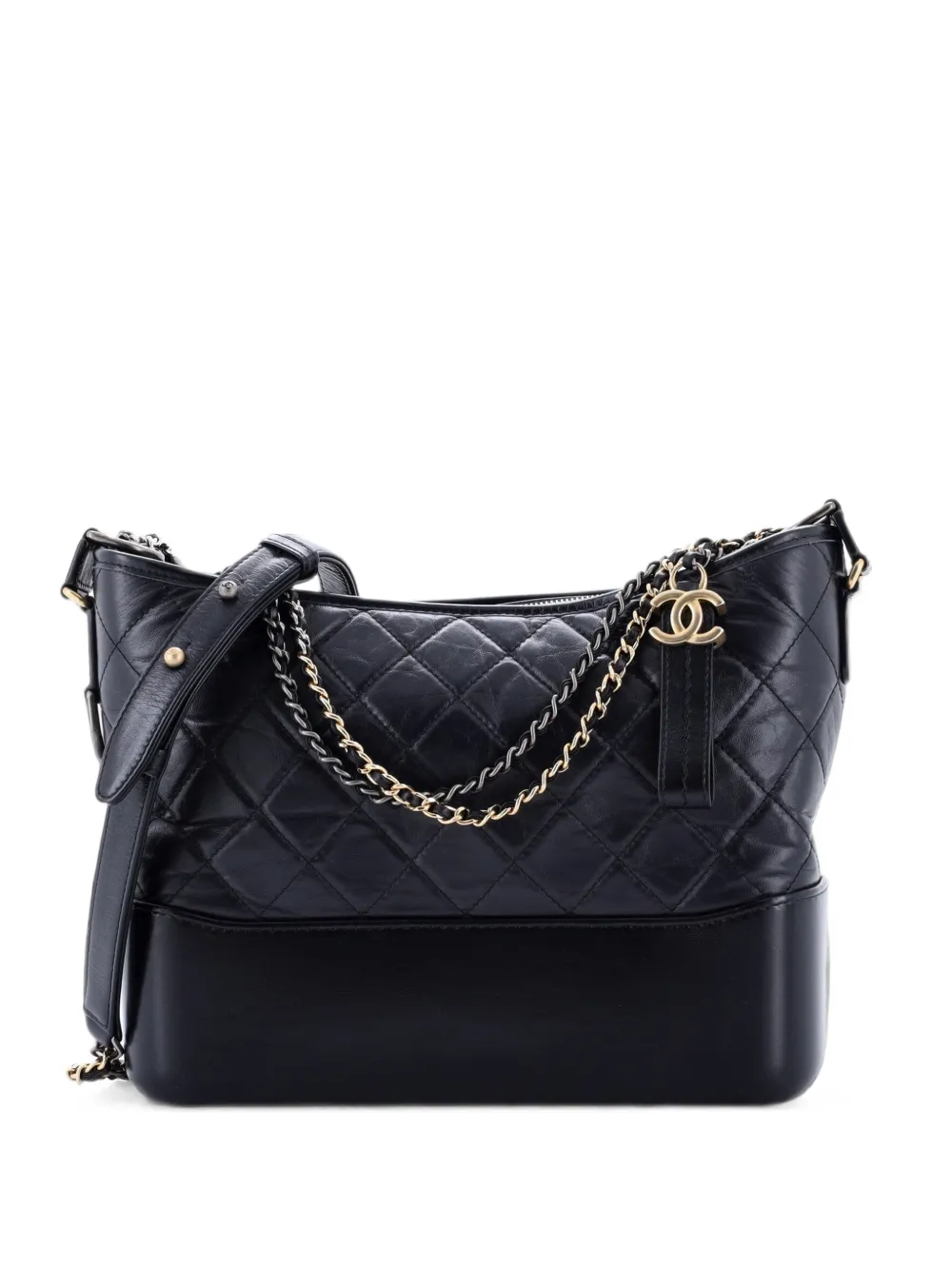 CHANEL Pre-Owned Borsa passepartout Gabrielle media in pelle di vitello trapuntata - Blu
