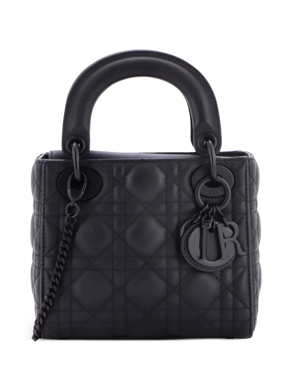 Christian Dior Pre-Owned Ultra Matte Lady Dior Chain Bag Cannage Quilt Calfskin Mini shoulder bag - Schwarz