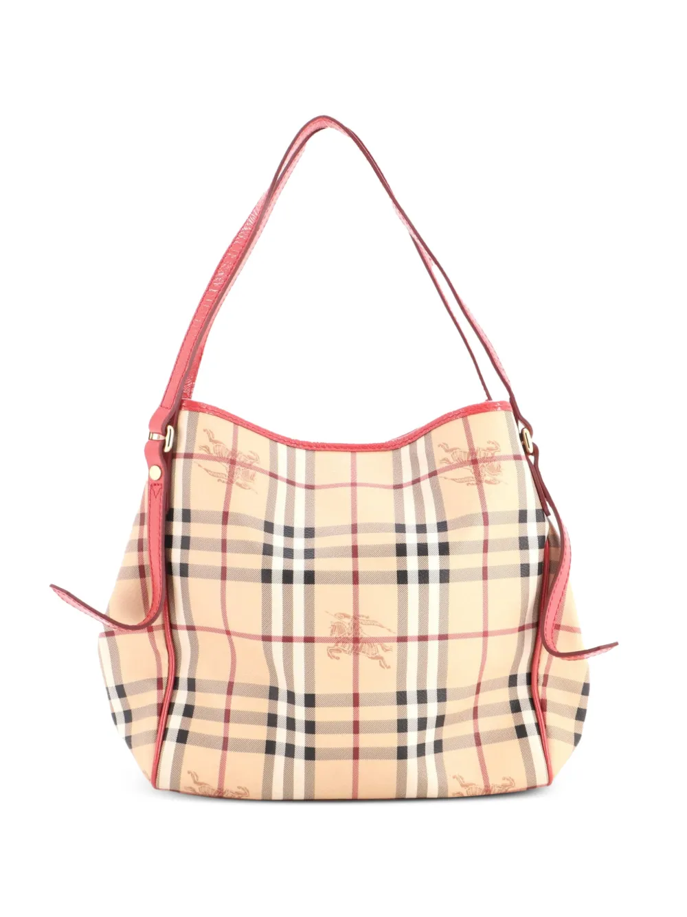 Burberry Pre-Owned Canterbury Haymarket Coated Canvas Small tote bag - Brown