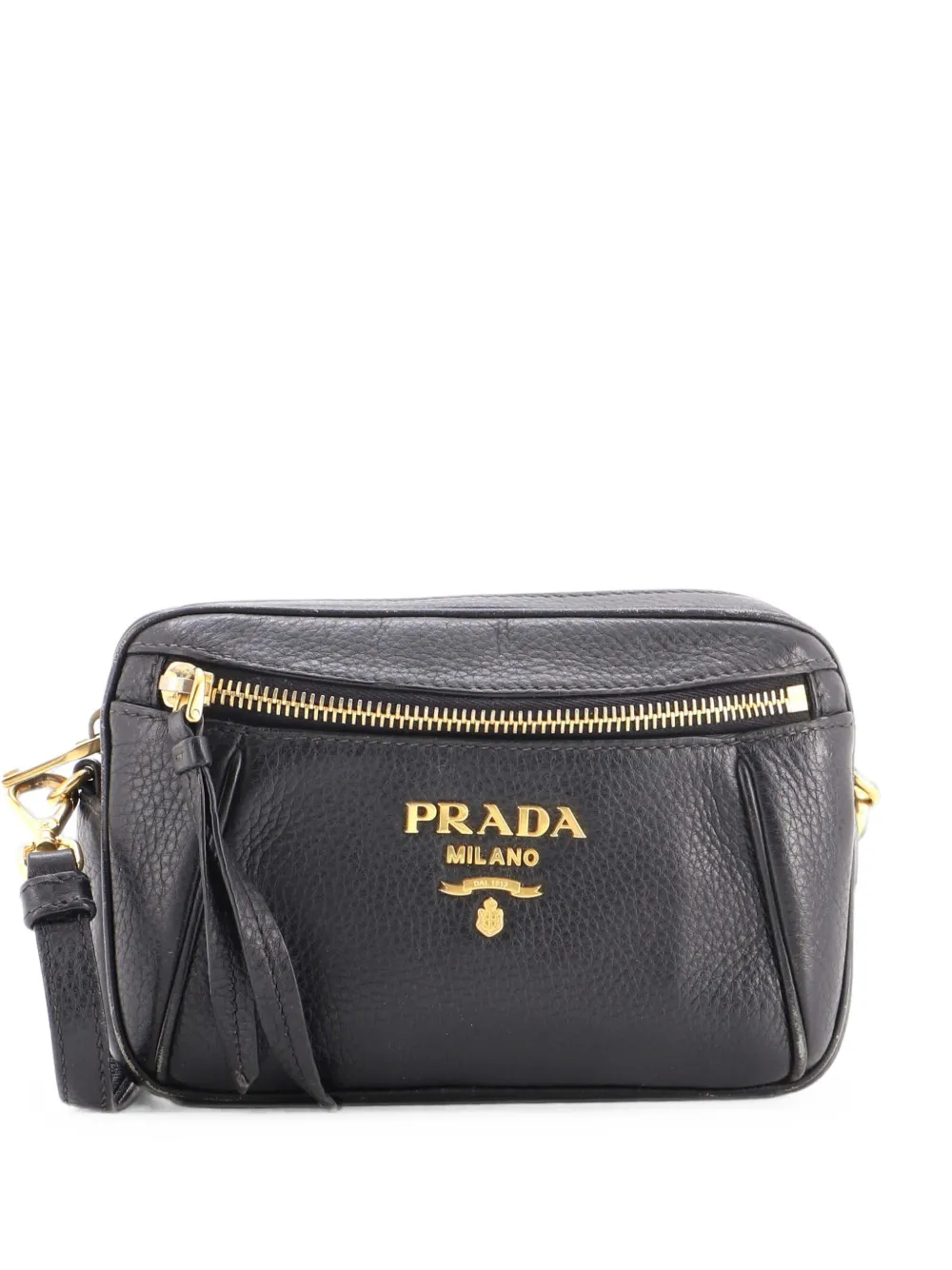 Prada Pre-Owned petit sac banane convertible en Vitello Daino - Noir Prada Pre-Owned petit sac banane convertible en Vitello Daino - Noir