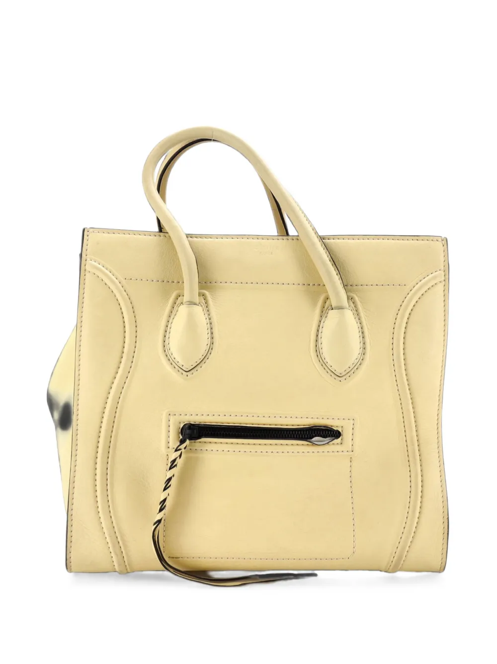 Celine Pre-Owned sac à main Phantom Bag en cuir grainé médium - Jaune Celine Pre-Owned sac à main Phantom Bag en cuir grainé médium - Jaune