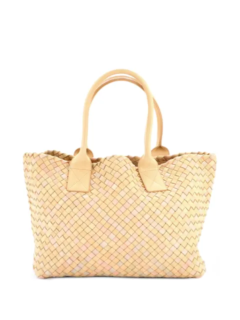 Bottega Veneta Pre-Owned tote Cabat pequeña Intrecciato piel de napa
