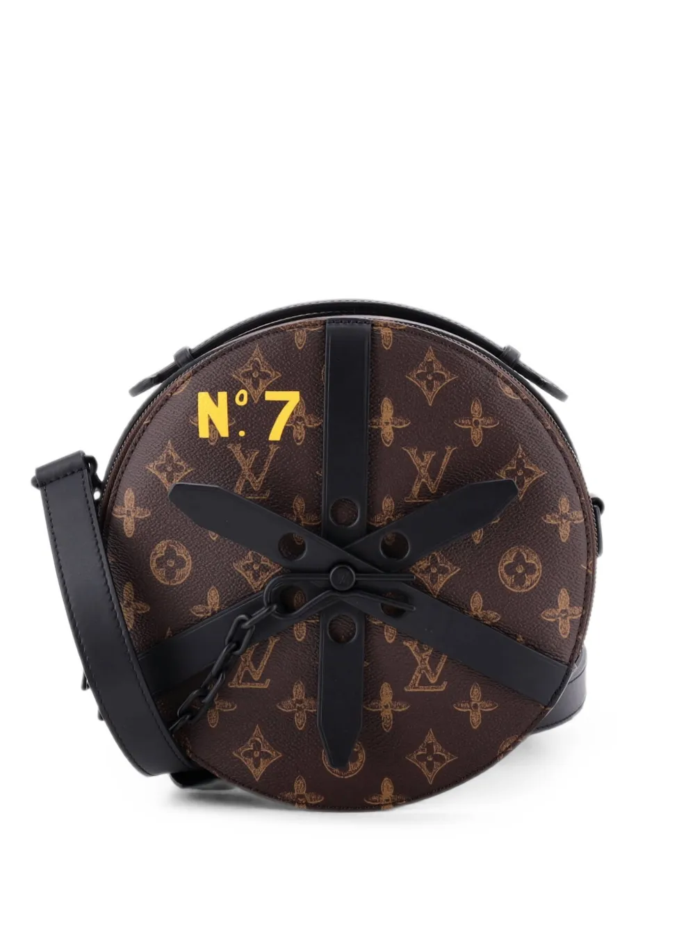 Louis Vuitton Pre-Owned Wheel Box Bag No.7 Trunk L'Oeil Vintage Monogram Canvas crossbody bag - Marrone