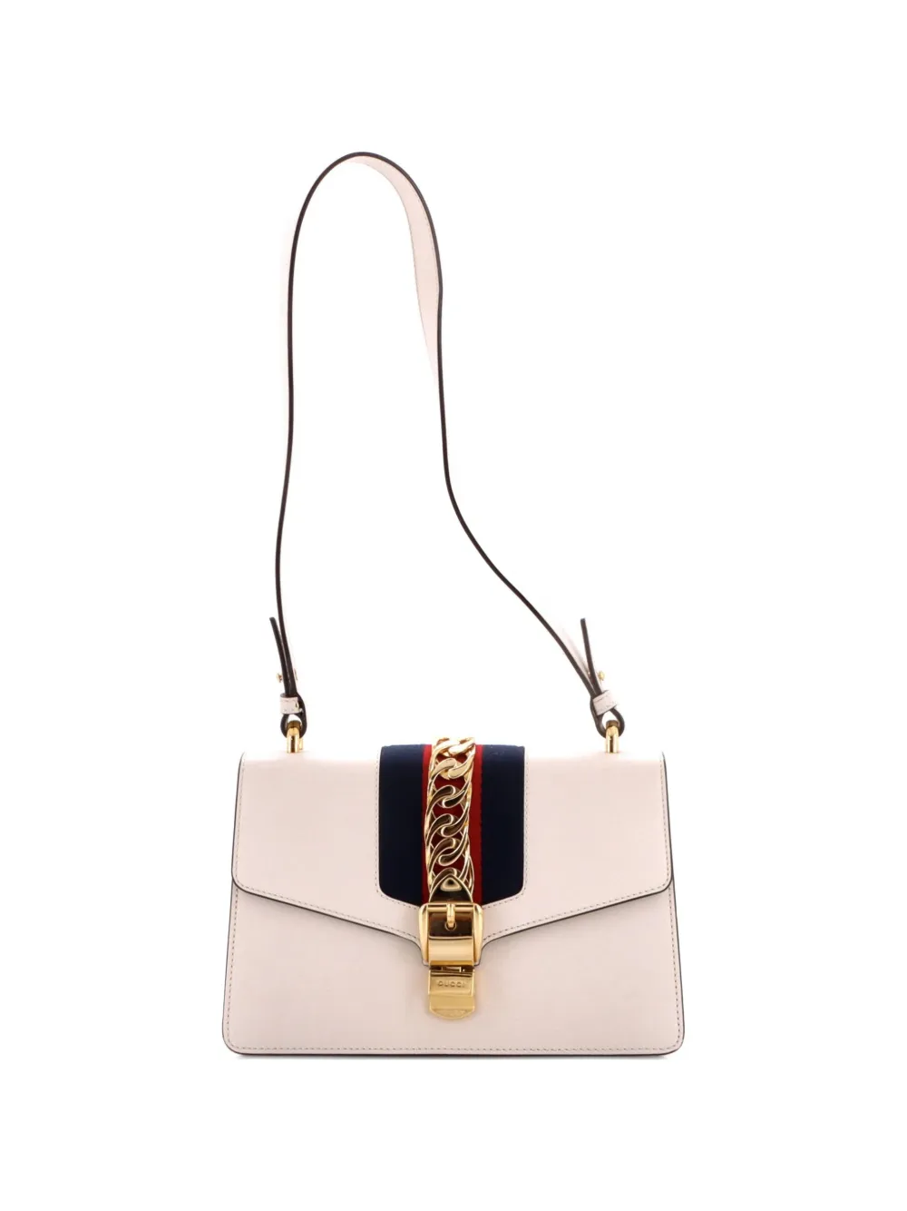 Gucci Pre-Owned Borsa a spalla Sylvie piccola in pelle - Bianco