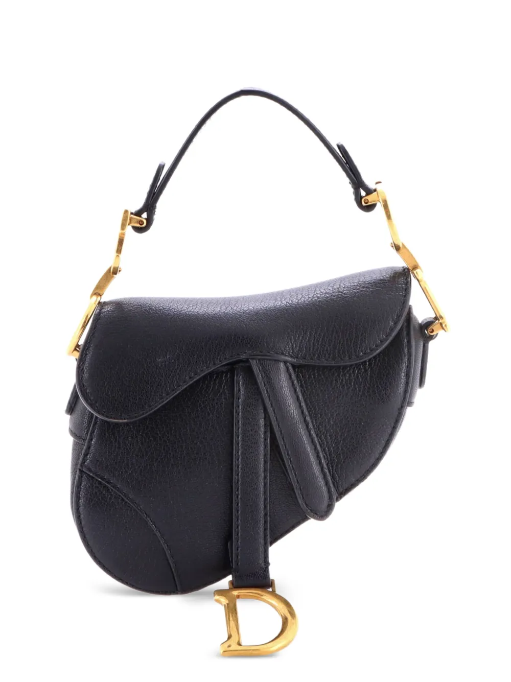 Christian Dior Pre-Owned Saddle Handbag Leather Micro satchel - Schwarz