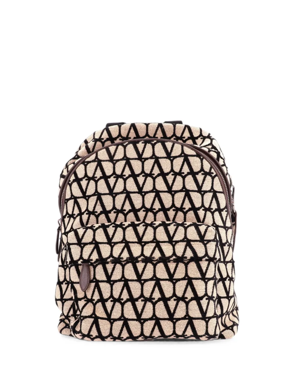 Valentino Garavani Pre-Owned Front Pocket Iconographe Canvas Medium backpack - Toni neutri