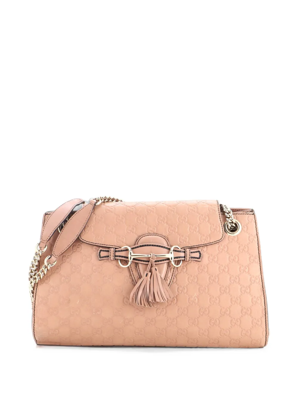 Gucci Pre-Owned Emily Chain Flap Guccissima Leather Large shoulder bag - Neutrals