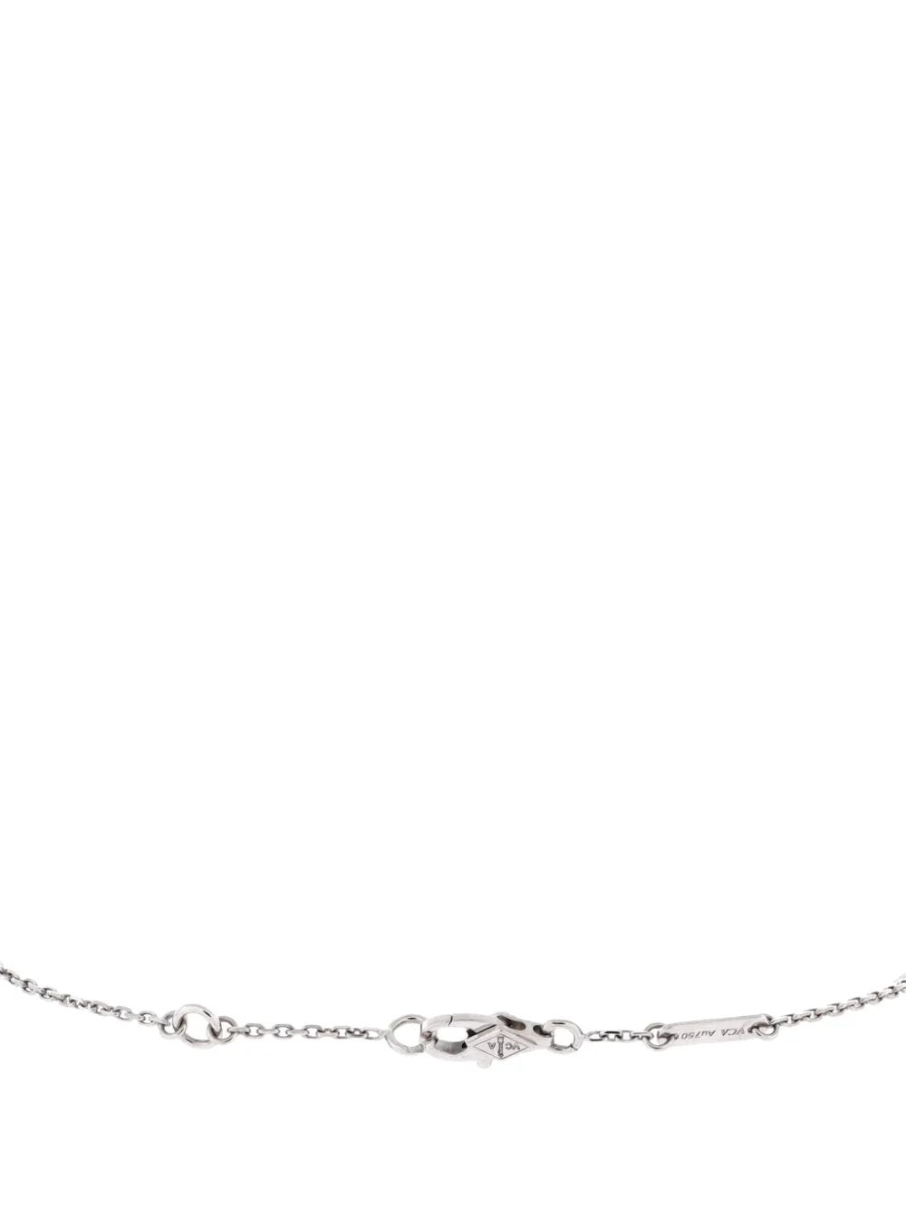 Van Cleef & Arpels Pre-owned Frivole 18K White Gold and Pave Diamonds Mini Bracelet in Silver, view 3