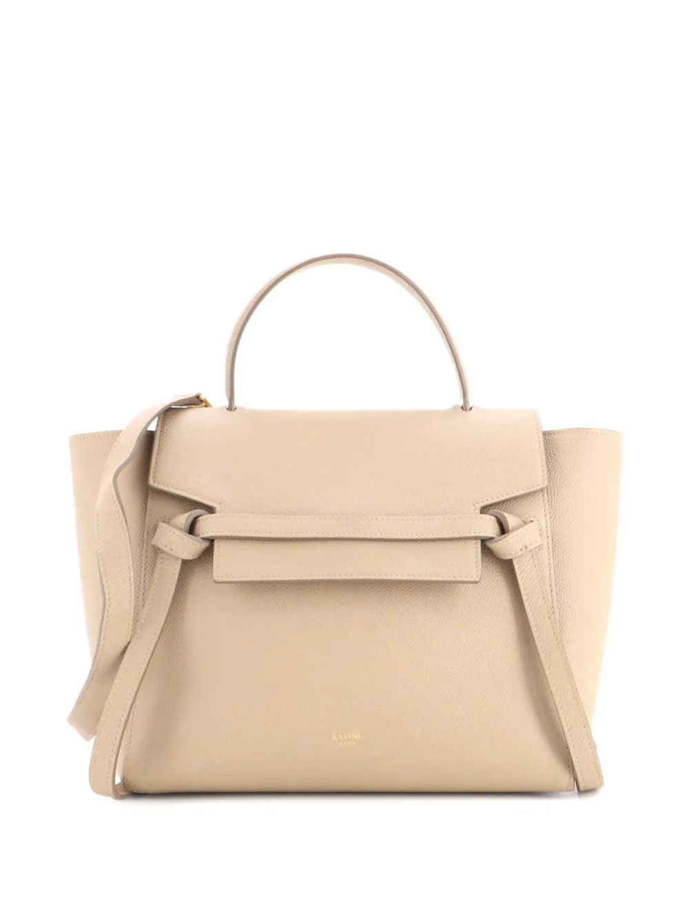 Celine Pre-Owned Belt Bag Textured Leather Micro satchel - Neutrals