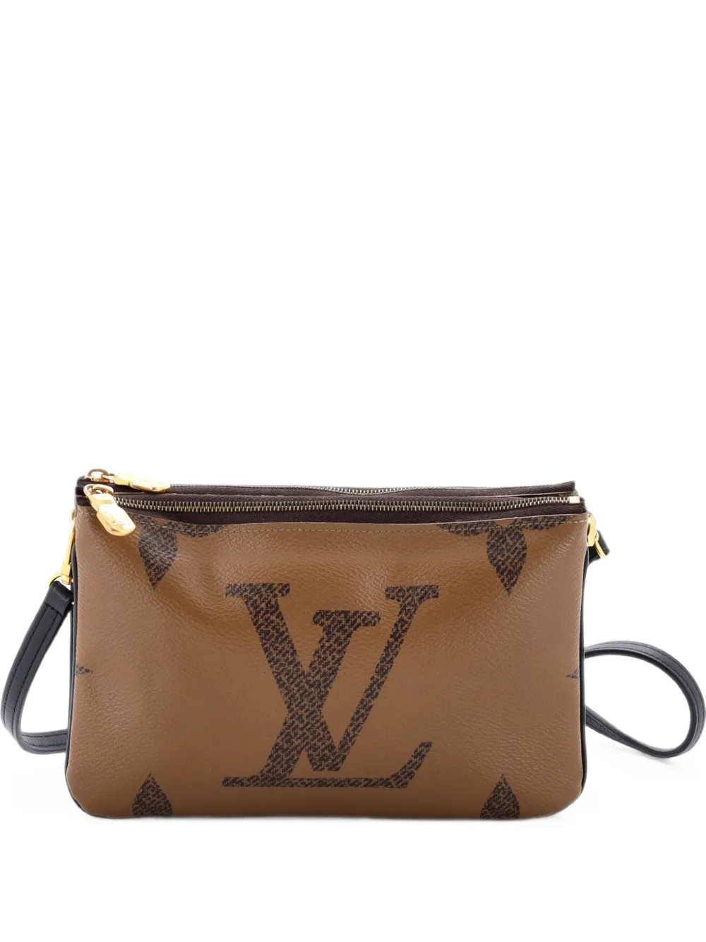 Louis Vuitton Pre-Owned Clutch Reverse Monogram Giant con doppia zip - Marrone