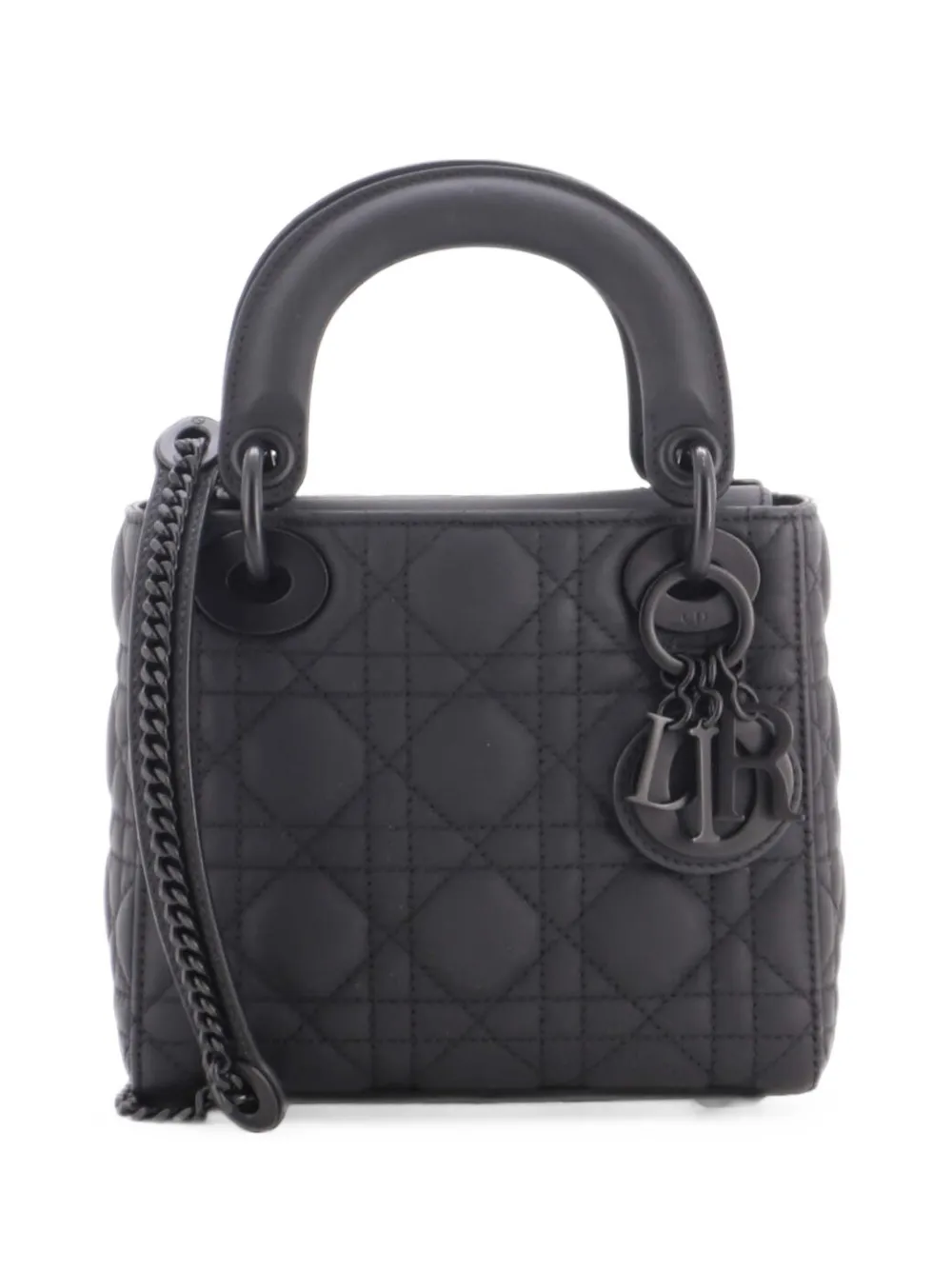 Christian Dior Pre-Owned Ultra Matte Lady Dior Chain Bag Cannage Quilt Calfskin Mini shoulder bag - Nero