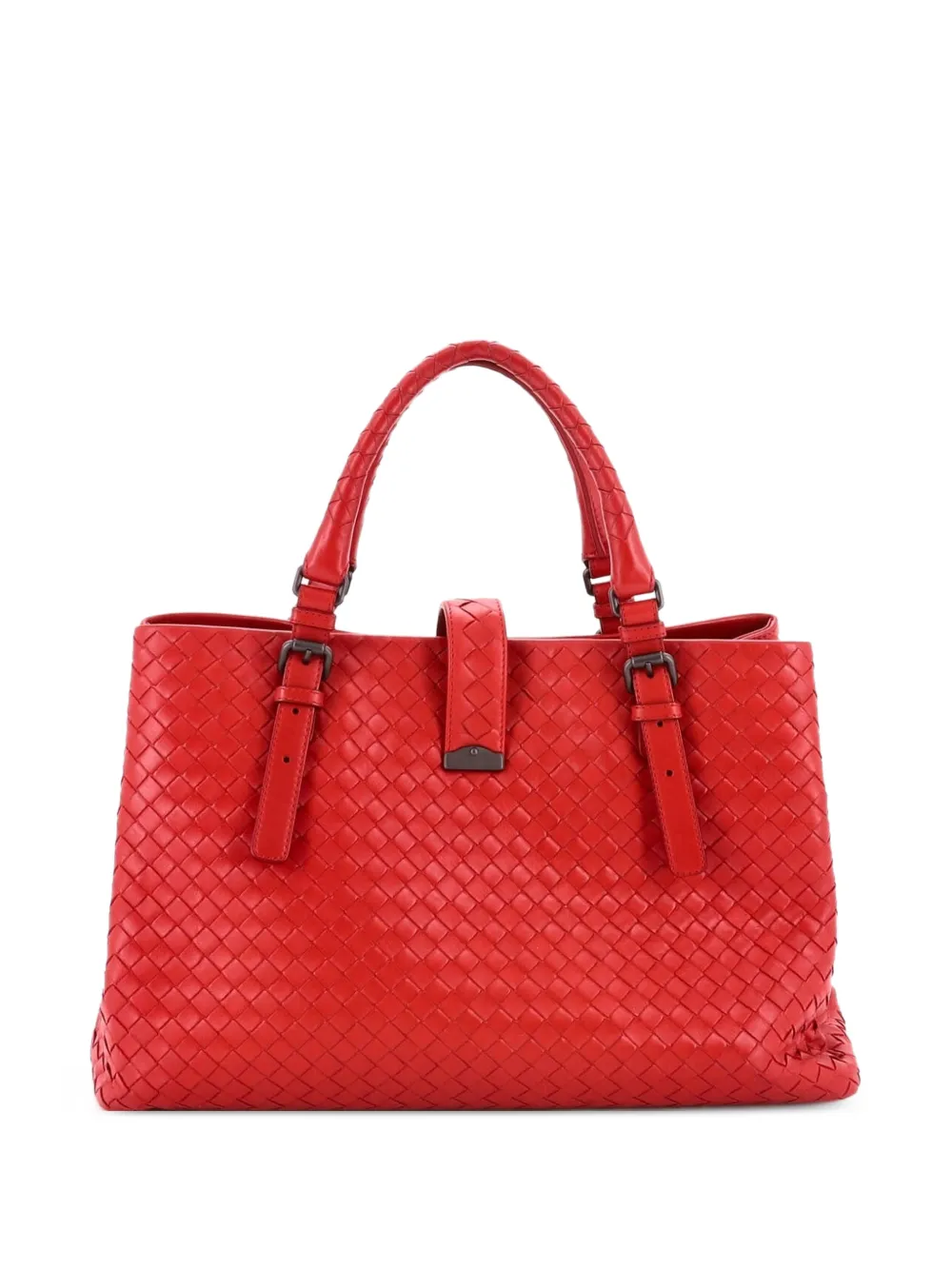 Bottega Veneta Pre-Owned Roma Bag Intrecciato Nappa Medium tote bag - Rot