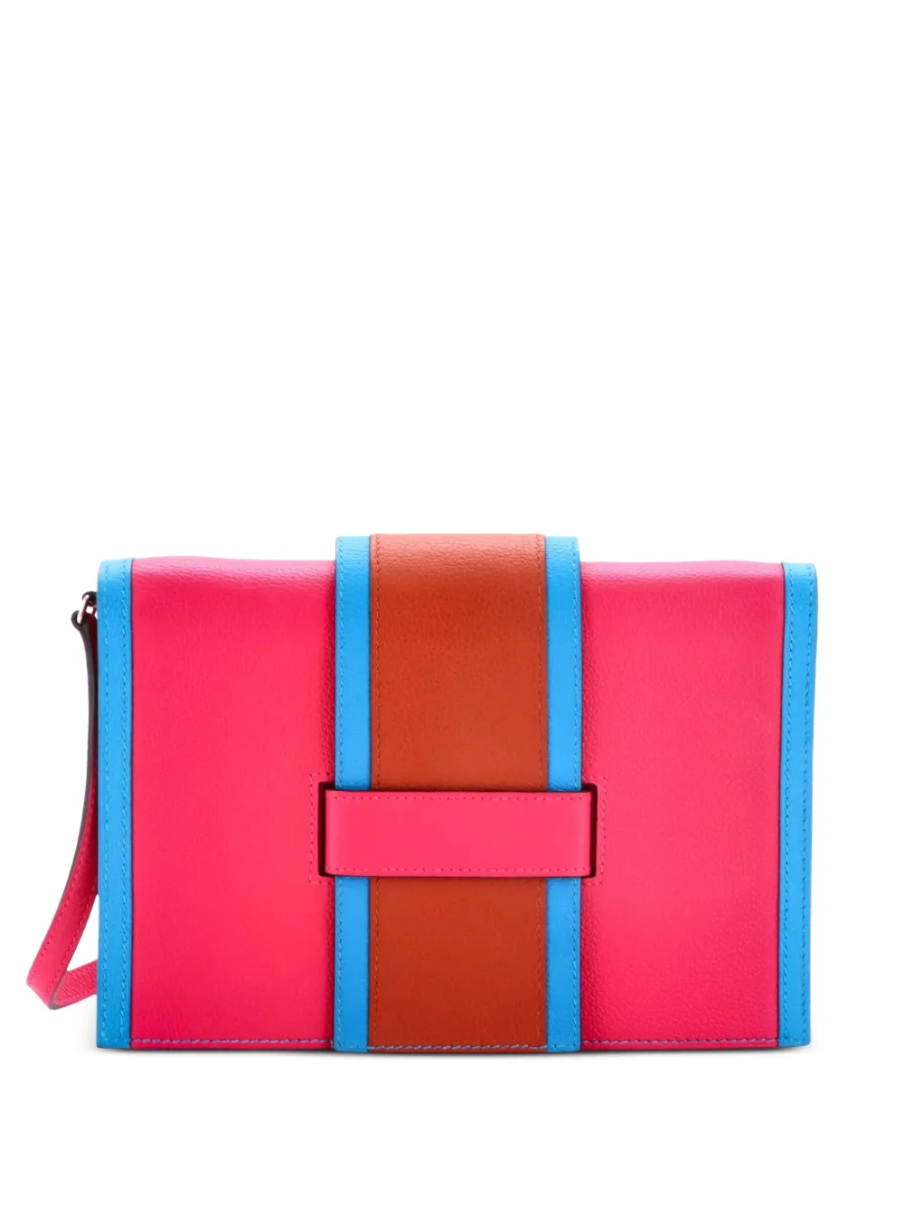 Hermès Pre-Owned H Passant Clutch Shoulder Bag Evercolor crossbody bag - Pink