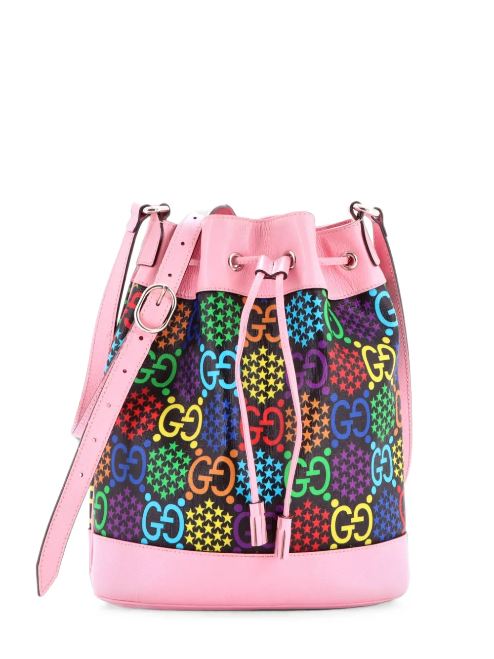 Gucci Pre-Owned sac seau médium en toile enduite à imprimé psychédélique GG - Multicolore Gucci Pre-Owned sac seau médium en toile enduite à imprimé psychédélique GG - Multicolore