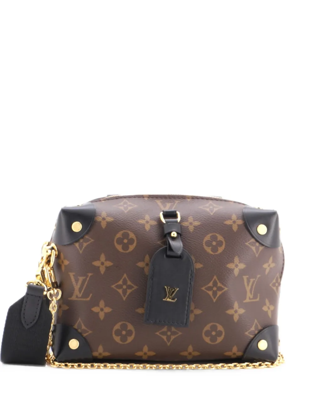 Louis Vuitton Pre-Owned Petite Malle Souple Handbag Monogram Canvas with Leather shoulder bag - Schwarz