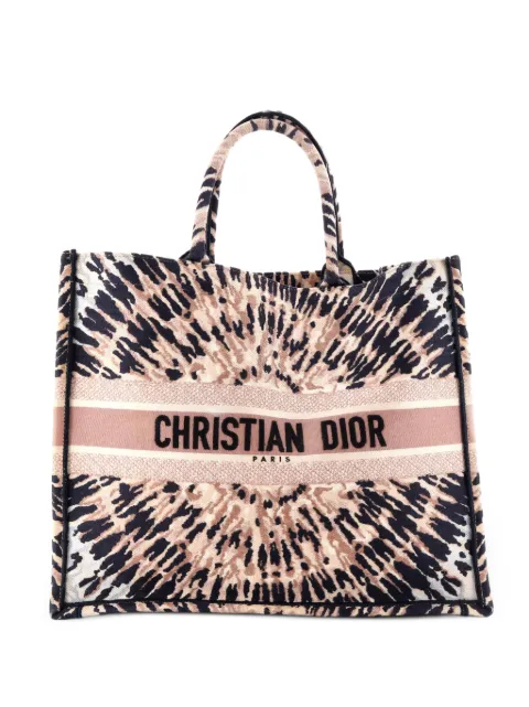 Christian Dior Pre-Owned Book Embroidered Canvas Large tote bag