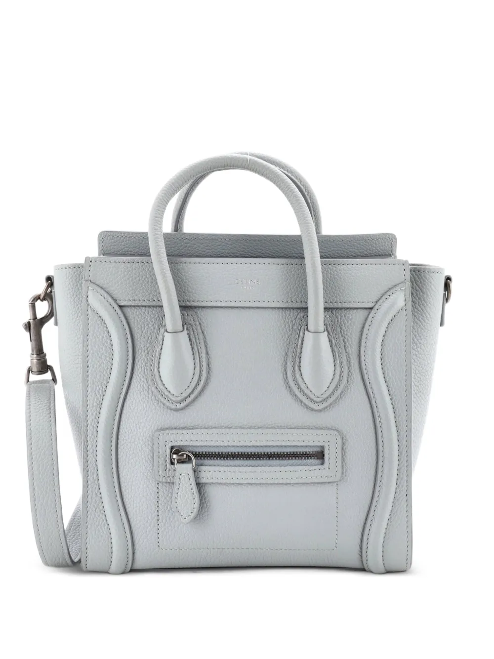 Celine Pre-Owned Luggage Bag Grainy Leather Nano crossbody bag - Grau