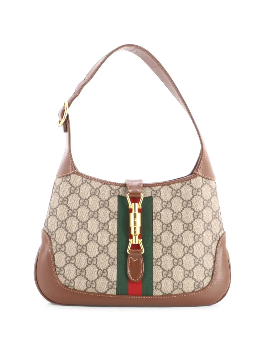 Gucci Pre-Owned Borsa passepartout Jackie 1961 piccola in tela cerata GG - Marrone