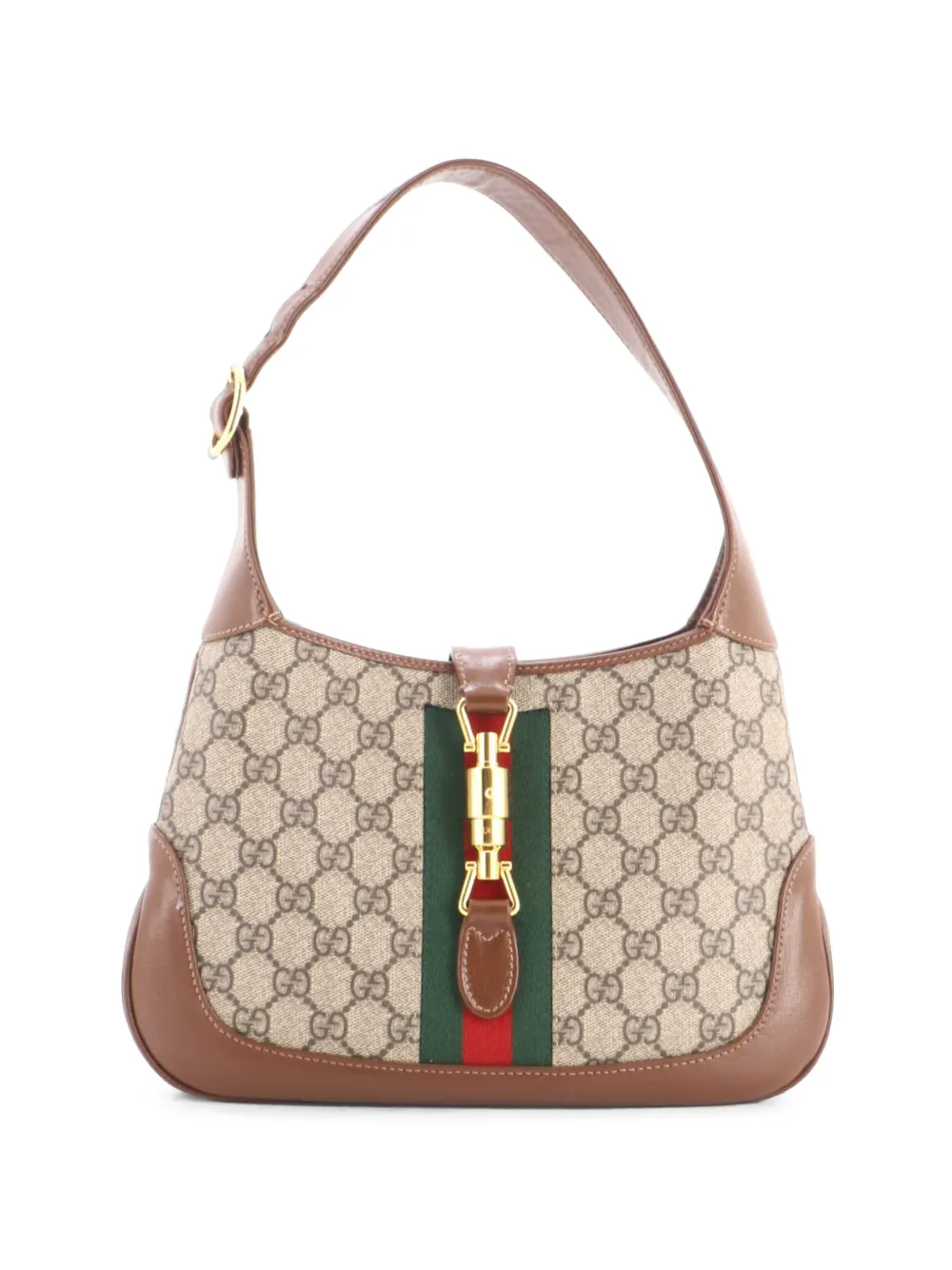 Gucci Pre-Owned Borsa passepartout Jackie 1961 piccola in tela cerata GG - Marrone