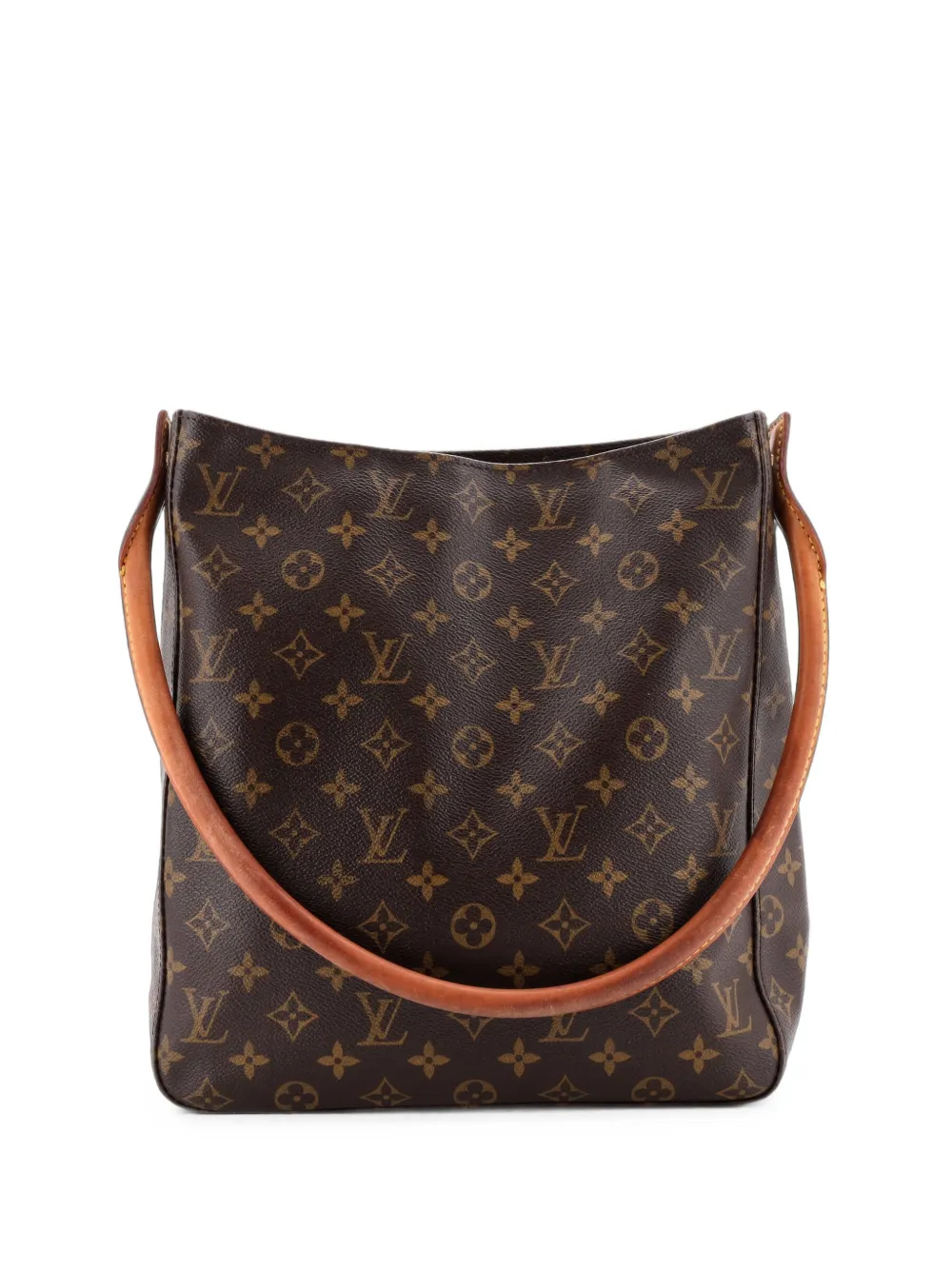 Louis Vuitton Pre-Owned Borsa a spalla Looping GM in tela con monogramma - Marrone