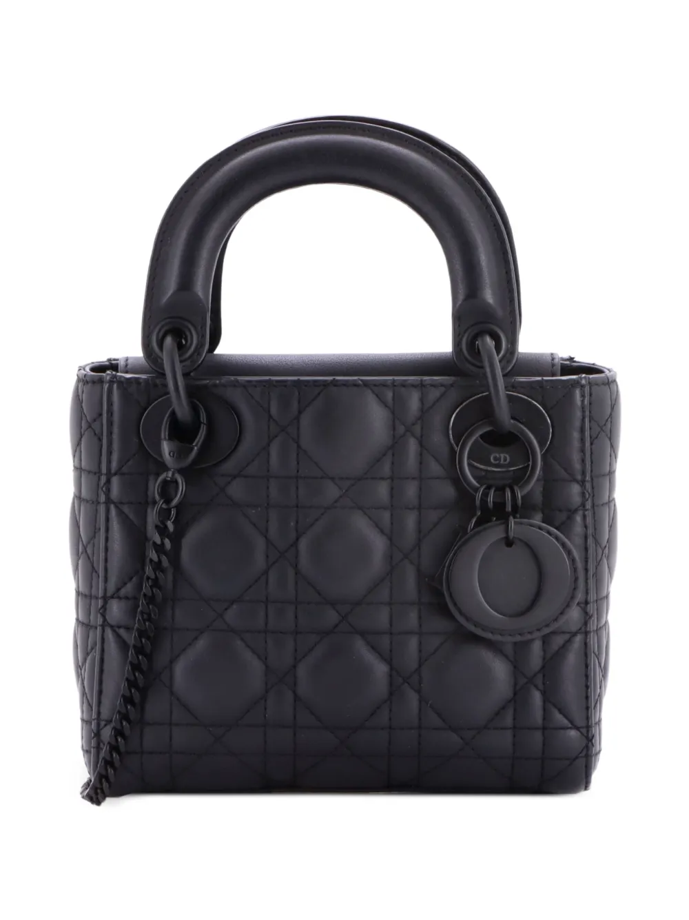 Christian Dior Pre-Owned Ultra Matte Lady Dior Chain Bag Cannage Quilt Calfskin Mini shoulder bag - Schwarz