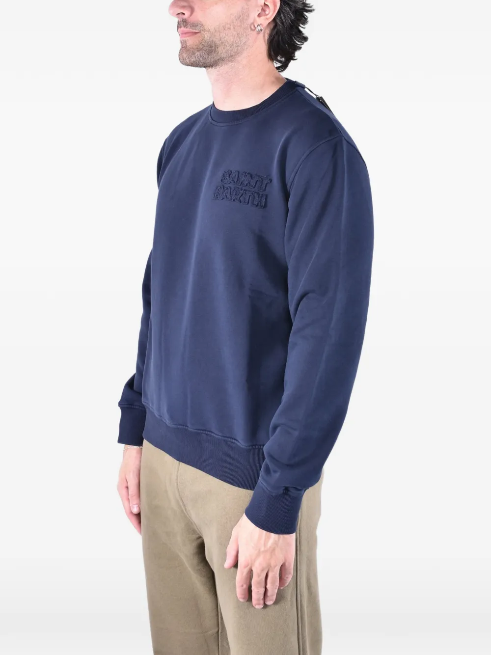 MC2 Saint Barth Soho logo-embroidered sweatshirt Blauw
