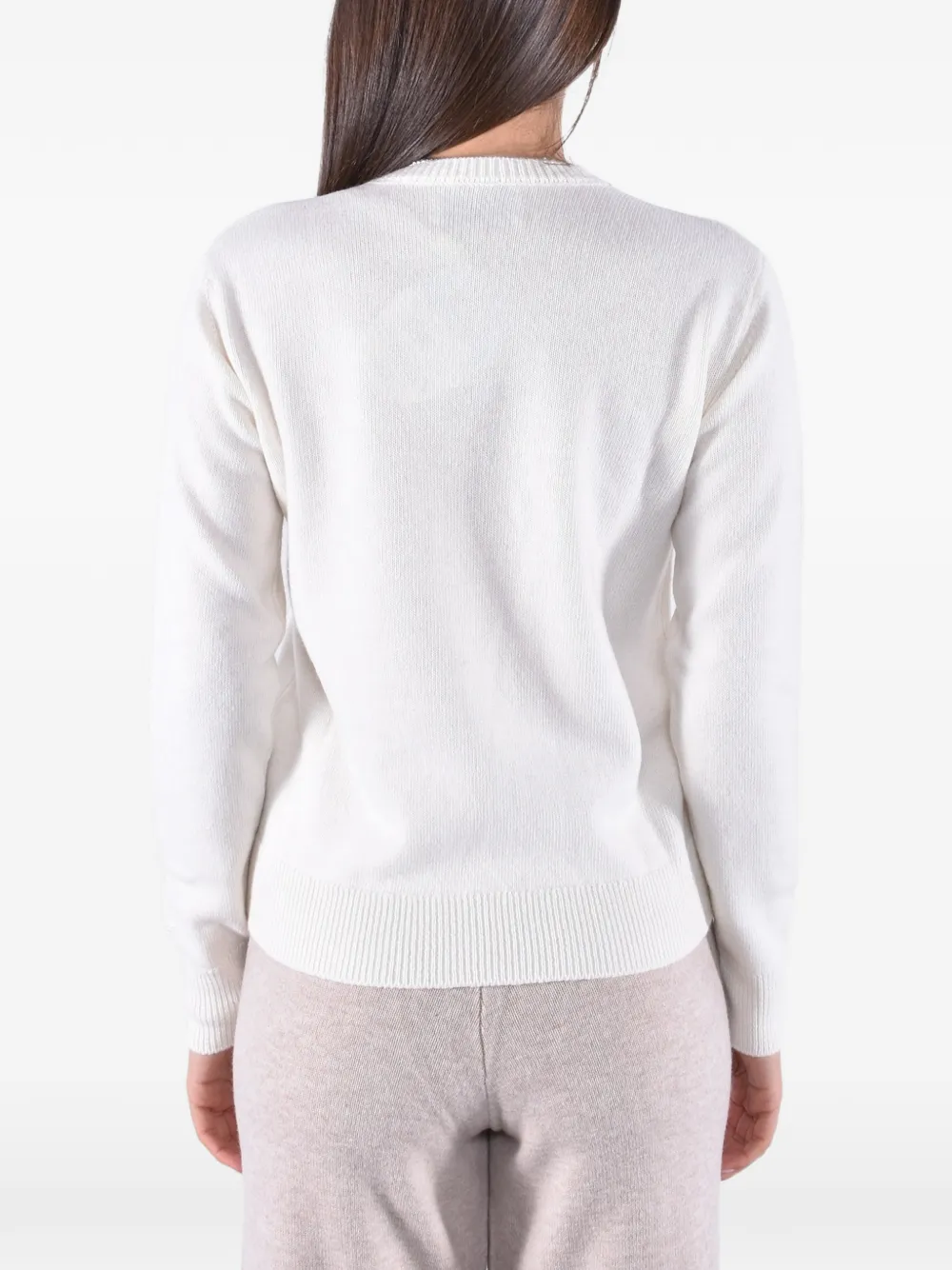 MC2 Saint Barth off-white New Queen crew-neck knit with Après Ski Queen embroidery