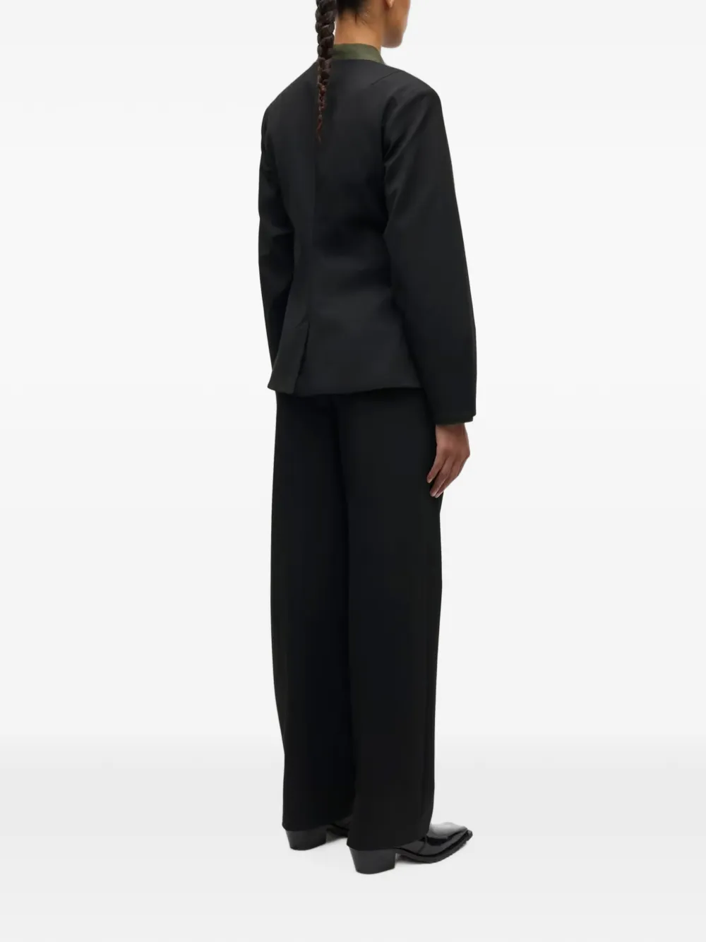 SAMSOE Sarhino blazer met knoopsluiting Zwart