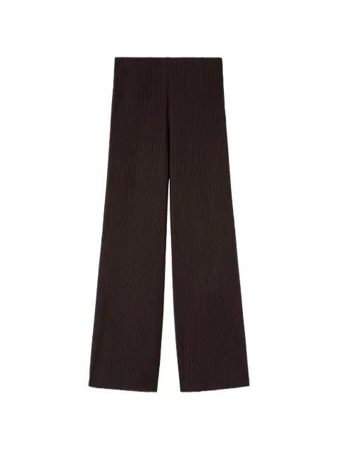 Agnona pantalones rectos Corteccia con efecto plisado