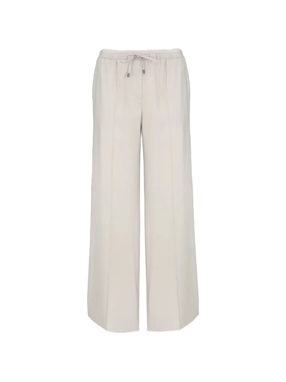 Lorena Antoniazzi drawstring-waist pressed-crease trousers - Tons neutres Lorena Antoniazzi drawstring-waist pressed-crease trousers - Tons neutres