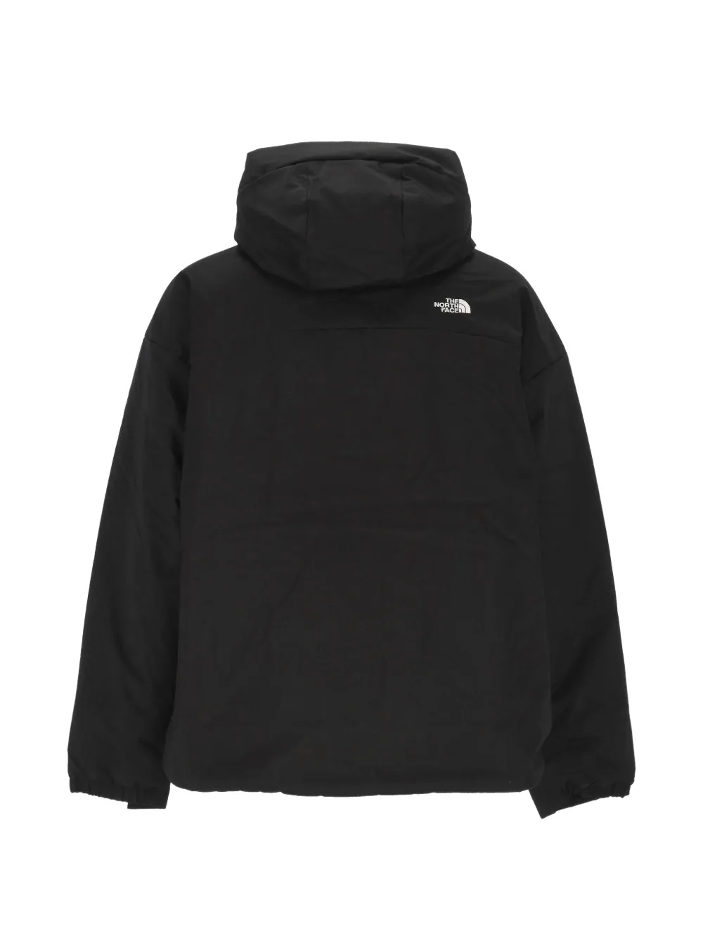 The North Face Gewatteerd jack met capuchon en logo-print Zwart