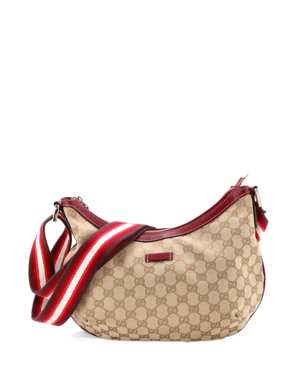 Gucci Pre-Owned sacoche Saddle Zip Messenger Bag médium en toile GG - Marron Gucci Pre-Owned sacoche Saddle Zip Messenger Bag médium en toile GG - Marron