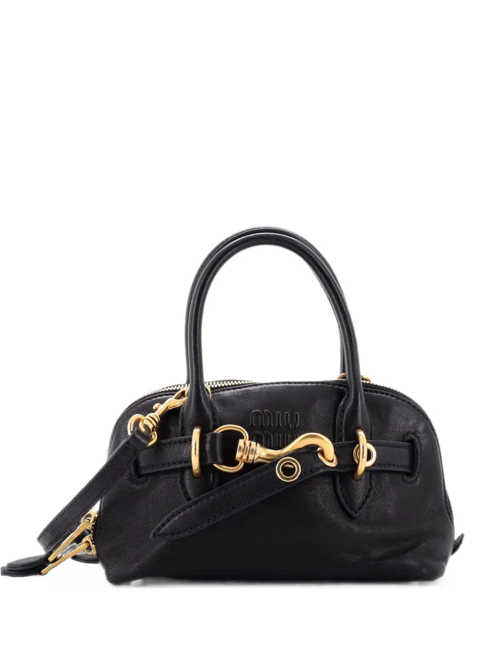 Miu Miu Pre-Owned mini sac à main Aventure en cuir - Noir Miu Miu Pre-Owned mini sac à main Aventure en cuir - Noir