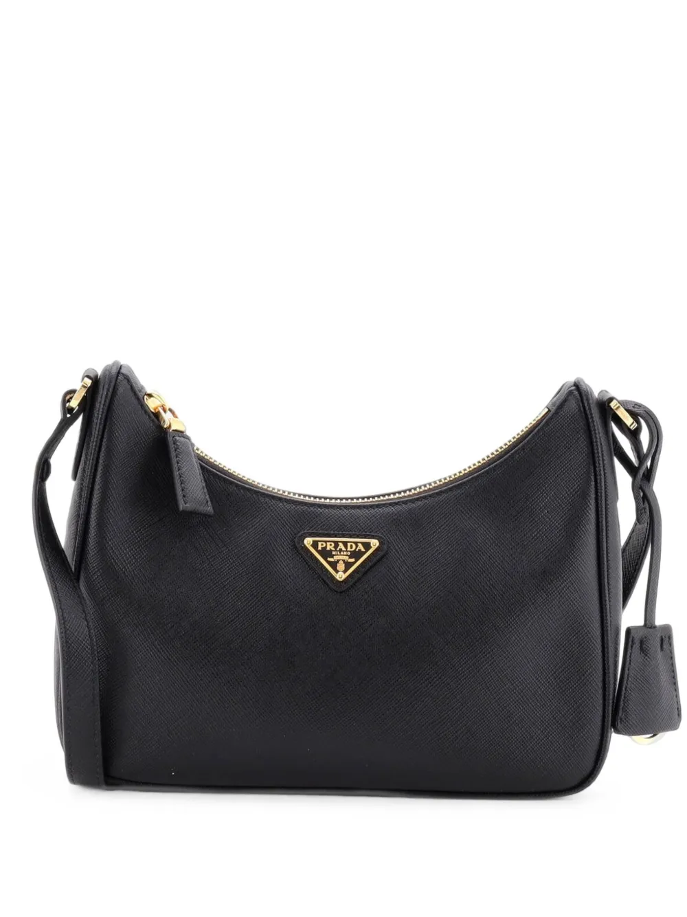 Prada Pre-Owned Re-Edition Hobo Saffiano Leather Mini shoulder bag - Schwarz