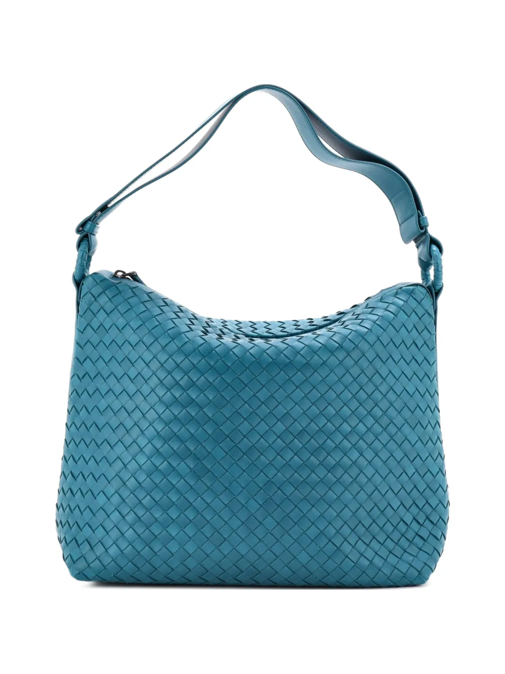 Bottega Veneta Pre-Owned Zip Intrecciato Nappa Large shoulder bag - Blau