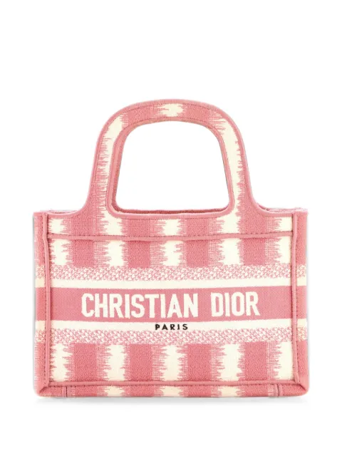 Christian Dior Pre-Owned Book Embroidered Canvas Mini tote bag