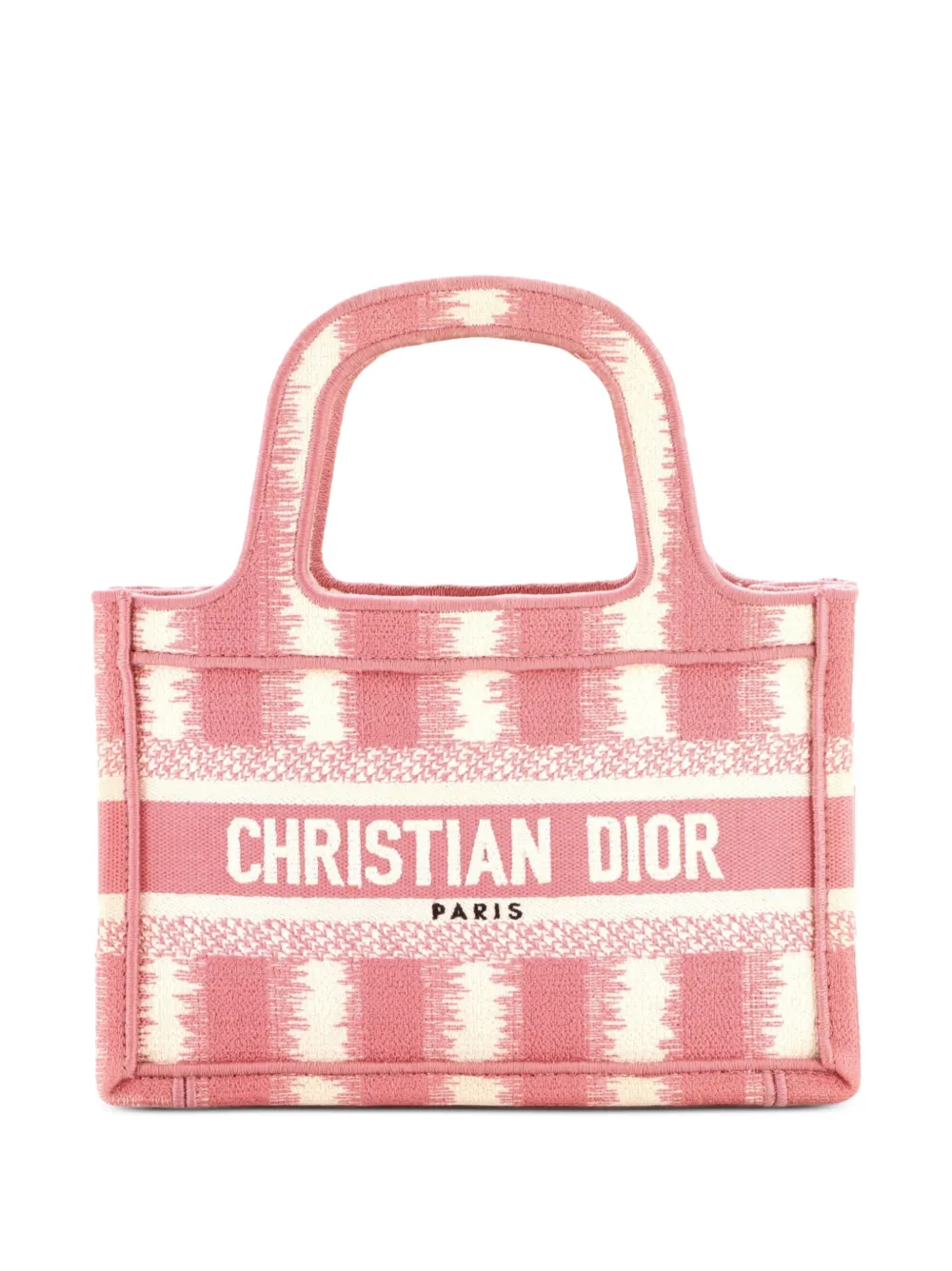 Christian Dior Pre-Owned Book Embroidered Canvas Mini tote bag - Rosa