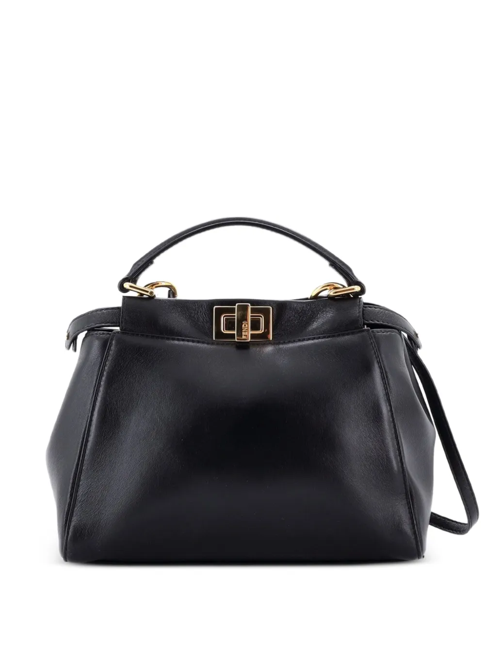 Fendi Pre-Owned Peekaboo Bag Leather Mini shoulder bag - Schwarz