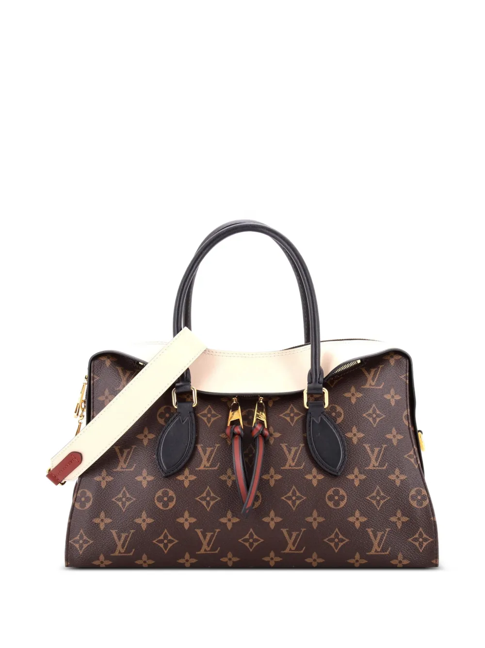 Louis Vuitton Pre-Owned Tuileries Handbag Monogram Canvas with Leather satchel - Bianco