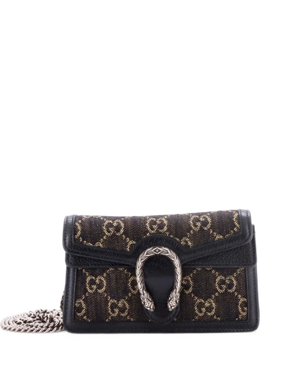 Gucci Pre-Owned Dionysus Bag GG Denim Super Mini crossbody bag - Nero