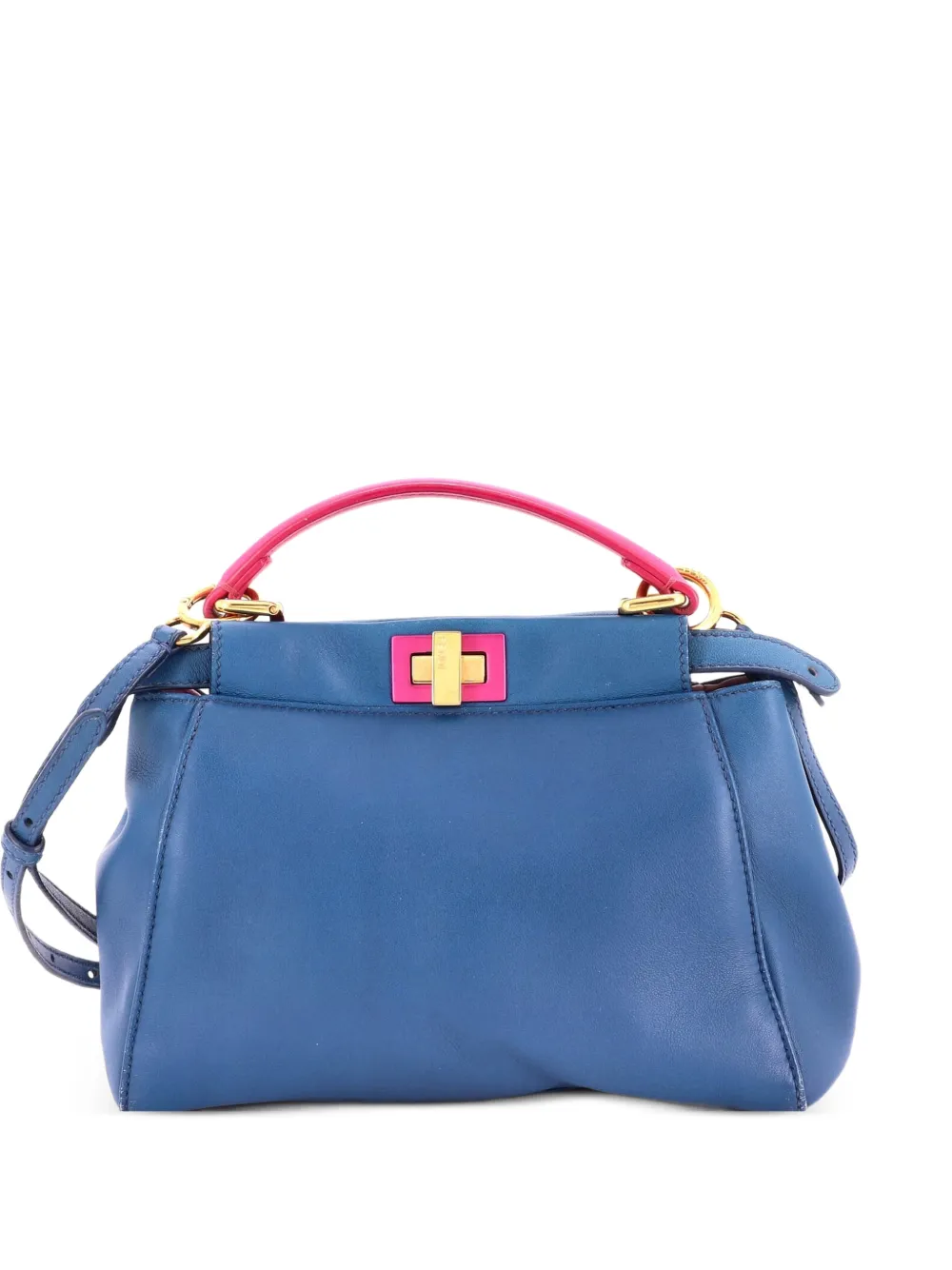 Fendi Pre-Owned Peekaboo Bag Leather Mini shoulder bag - Blau