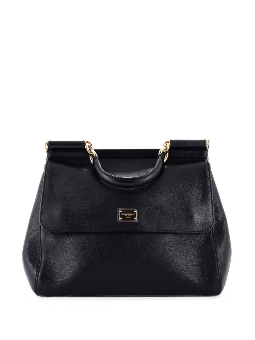 Dolce & Gabbana Pre-Owned sac sacoche Miss Sicily grand modèle en cuir - Noir Dolce & Gabbana Pre-Owned sac sacoche Miss Sicily grand modèle en cuir - Noir