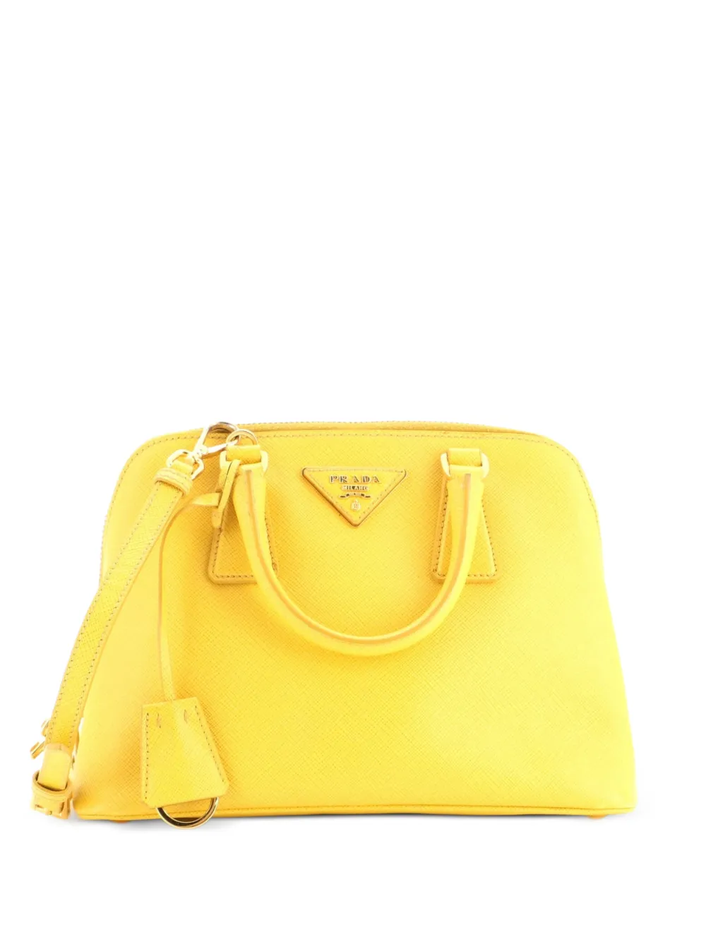 Prada Pre-Owned Promenade Bag Saffiano Leather Small satchel - Yellow