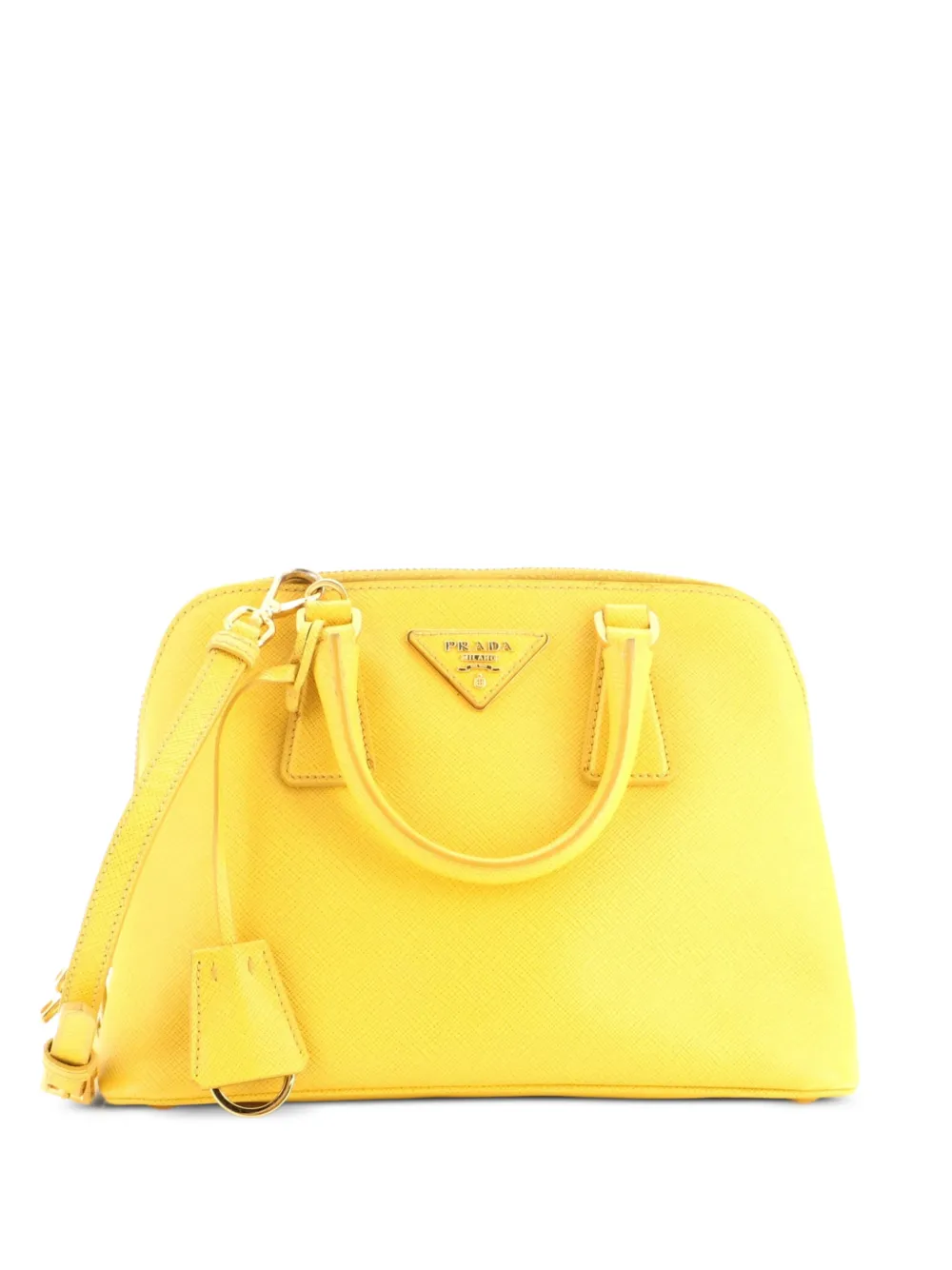Prada Pre-Owned Borsa a tracolla Promenade Bag piccola in pelle Saffiano - Giallo