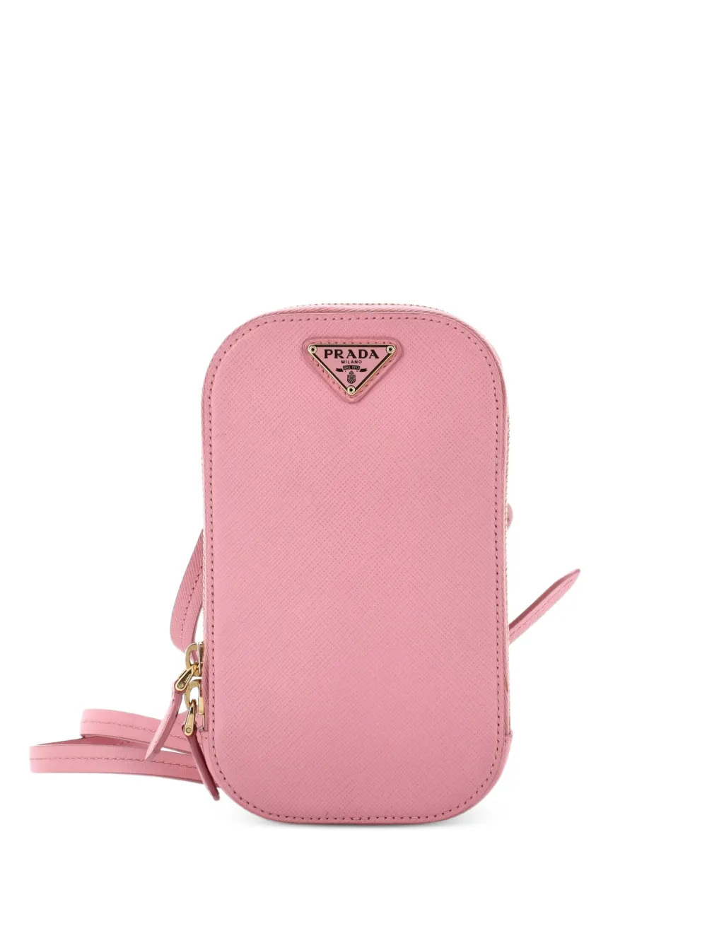 Prada Pre-Owned Borsa a tracolla in pelle Saffiano con zip - Rosa