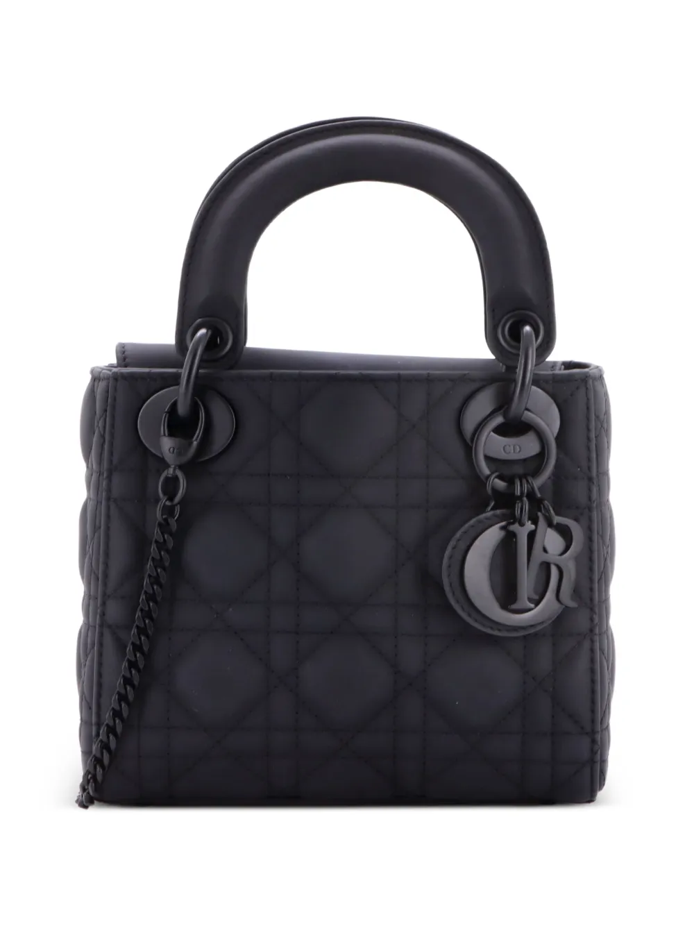 Christian Dior Pre-Owned Ultra Matte Lady Dior Chain Bag Cannage Quilt Calfskin Mini shoulder bag - Schwarz