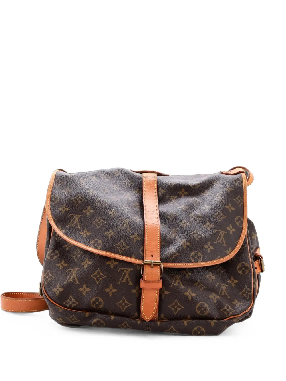Louis Vuitton Pre-Owned Saumur Handbag Monogram Canvas 35 crossbody bag - Marrone